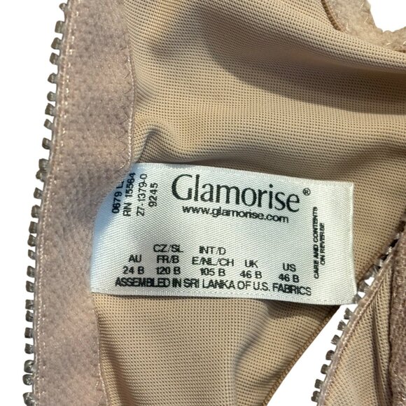 Glamorise Elegance Stretch Lace Front Close Wonderwire Bra 9245 46B - Picture 4 of 4